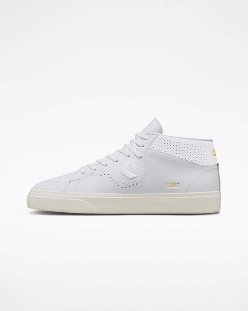 Tenis Skate Converse CONS Louie Lopez Pro Mono Couro Masculino Branco | PT K0T3579